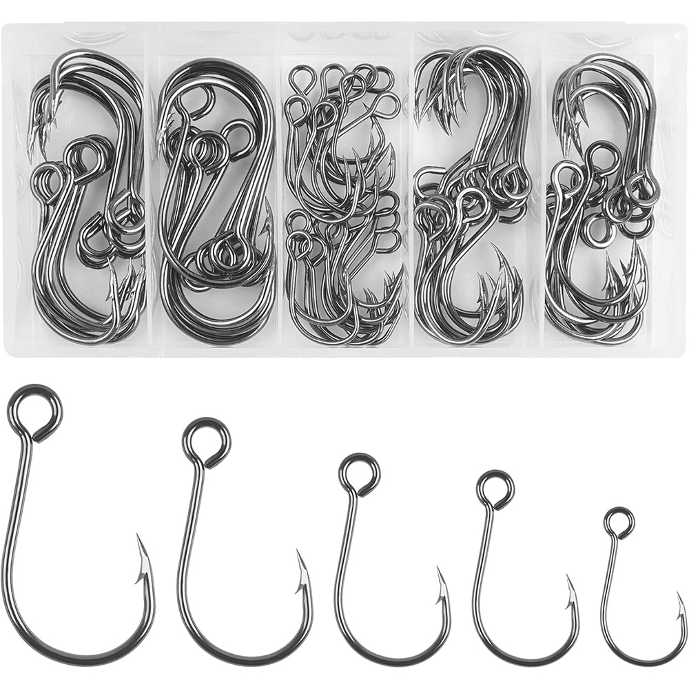 Fishing Hook Circle - 70 шт., встроенные одинарные крючки для