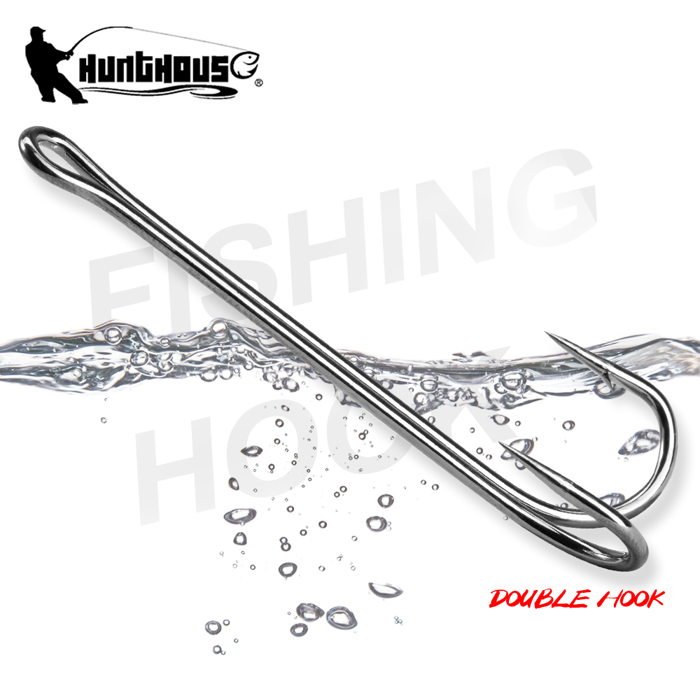 Fishing Hook Weedless - Двойной рыболовный крючок HuntHouse, мягкая приманка