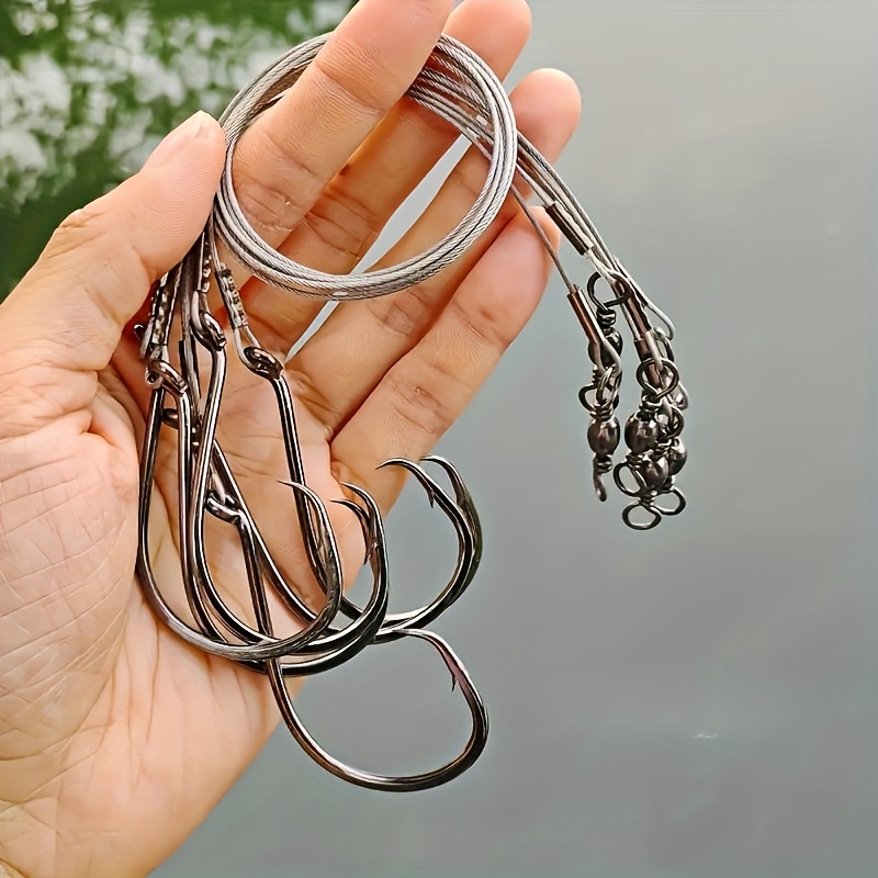 Fishing Hook Circle - 25 шт. усиленных крючков-вертлюгов с стальным