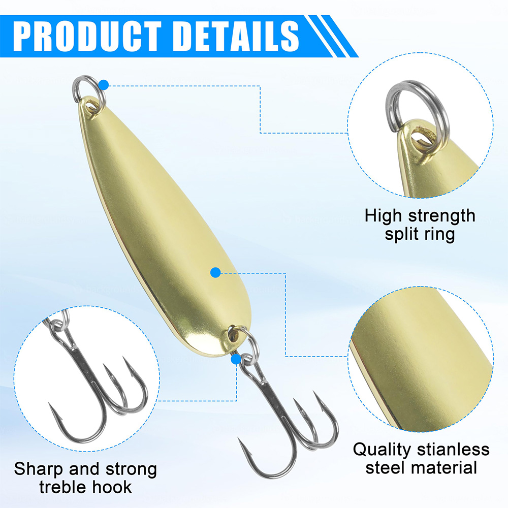 5 шт. рыболовные ложки, металл – обзор и цена Fishing Hook Treble