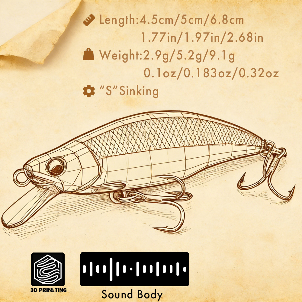 Жесткая приманка с рисунком фо – обзор и цена Fishing Hook Treble
