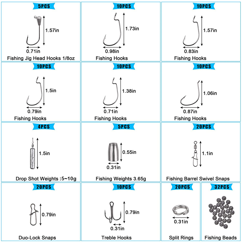 166 шт., коробка для рыболовны – обзор и цена Fishing Hook Jig