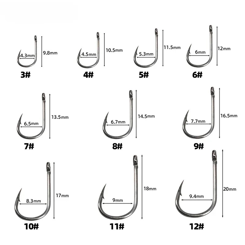 50-1600 шт./кор. рыболовные кр – обзор и цена Fishing Hook Circle