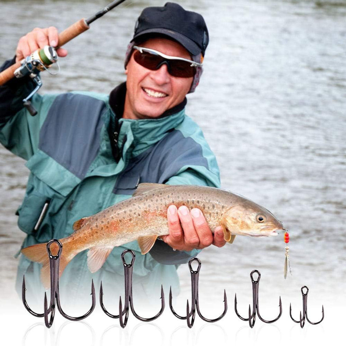 Набор рыболовных тройных крючк – обзор и цена Fishing Hook Circle