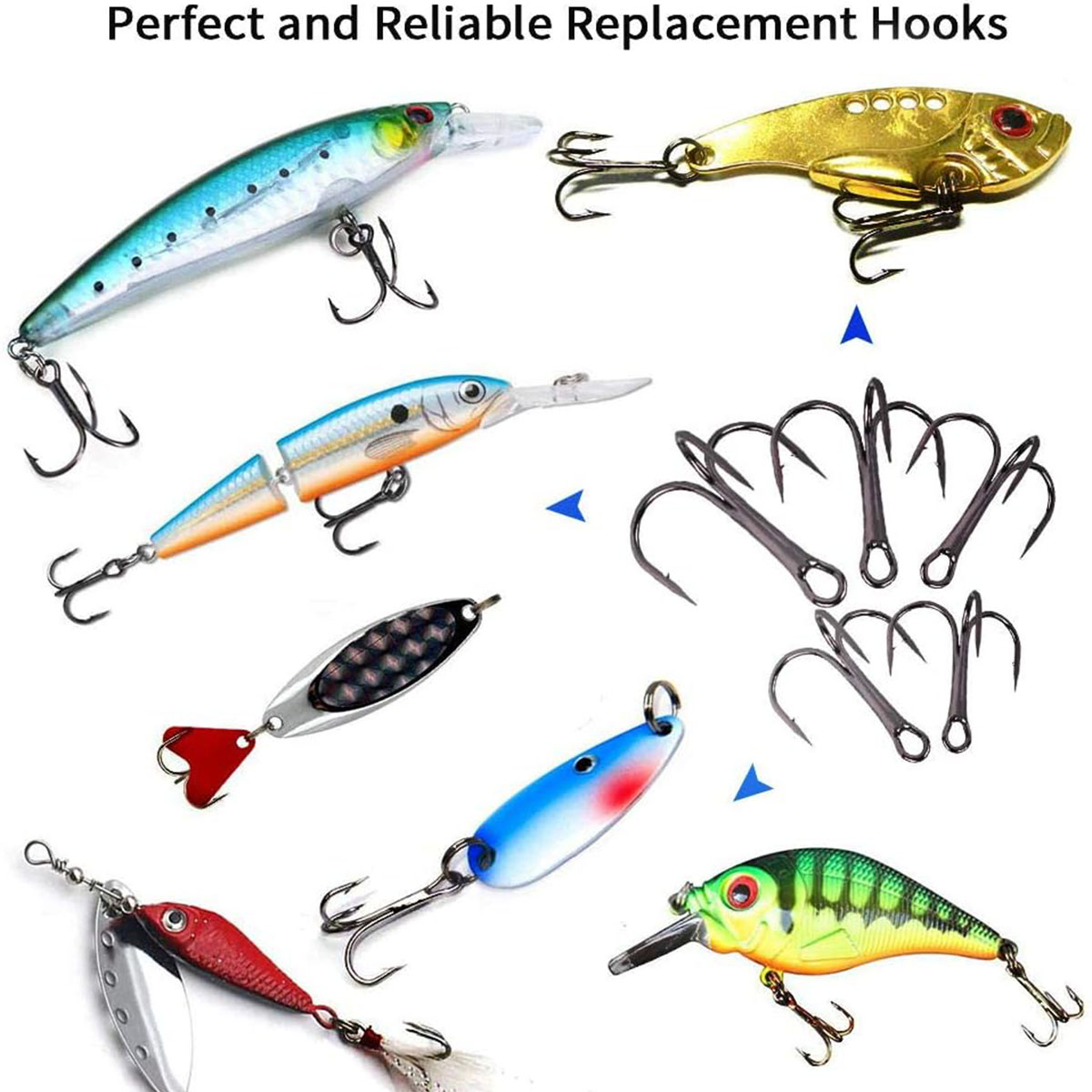 Набор рыболовных тройных крючк – обзор и цена Fishing Hook Circle