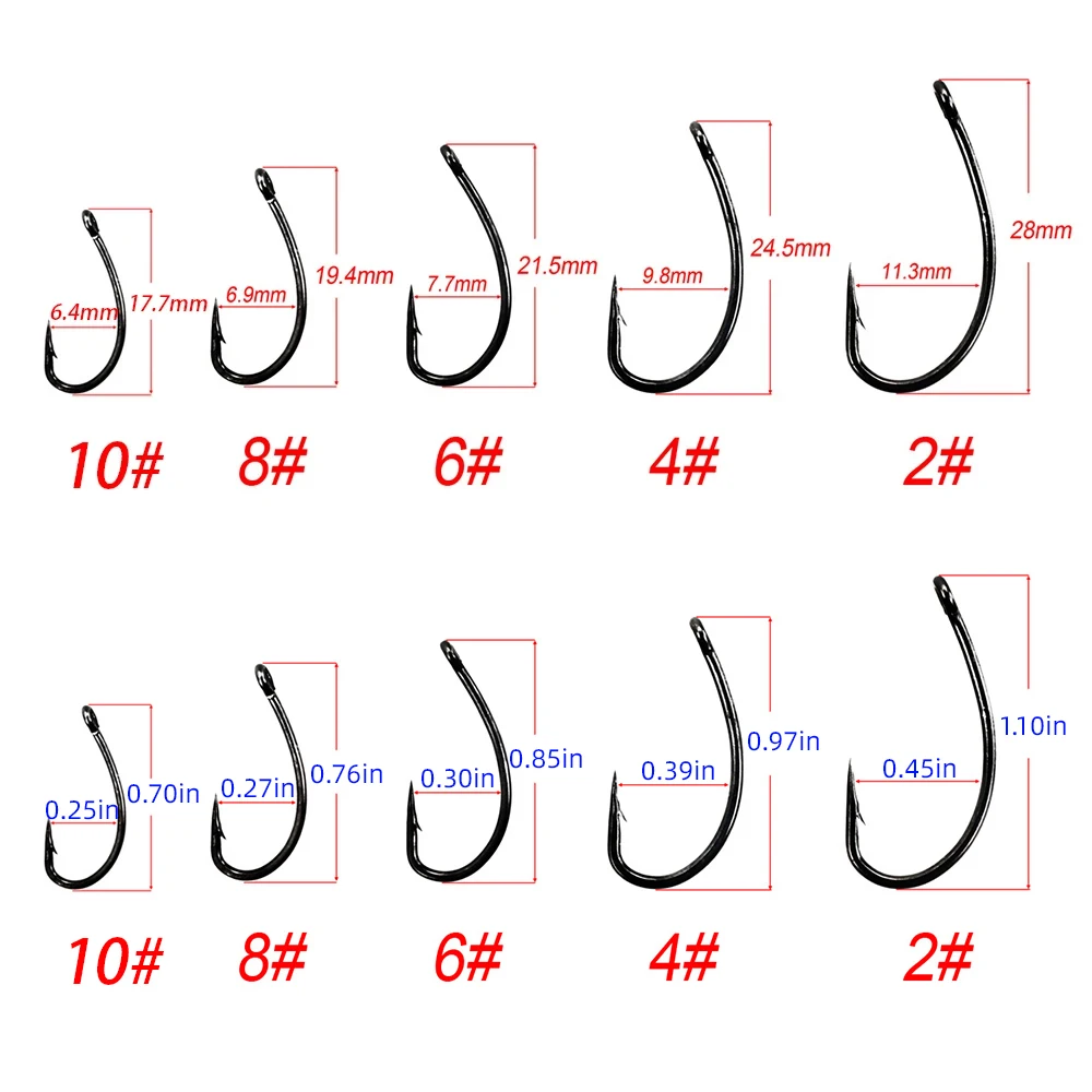 100 шт. с покрытием из высокоу – обзор и цена Fishing Hook Assortment